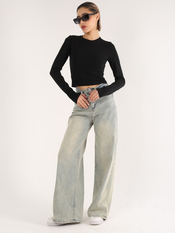 Женский лонгслив "Black Base"